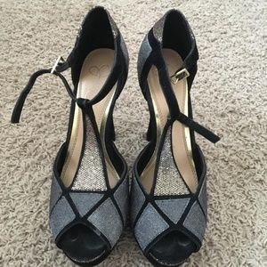 Black and Silver heels